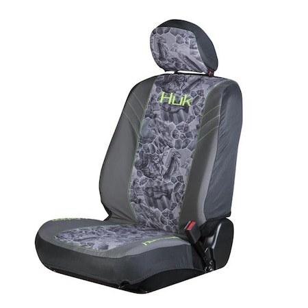 Huk Huk C000112100199 Low Back Safe Seam Seat Covers - Gray Freshwater Cell & Green C000112100199